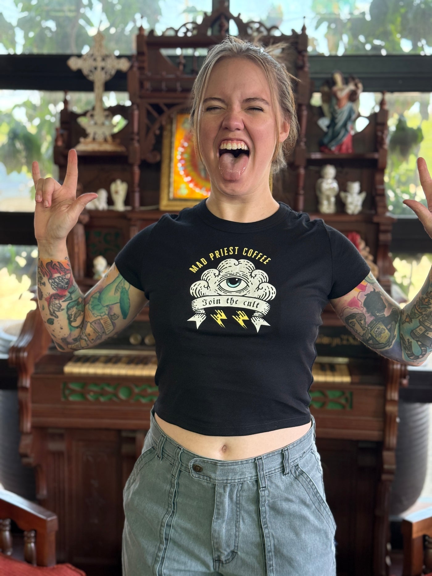 Join the Cult "Baby" Crop Top Tee