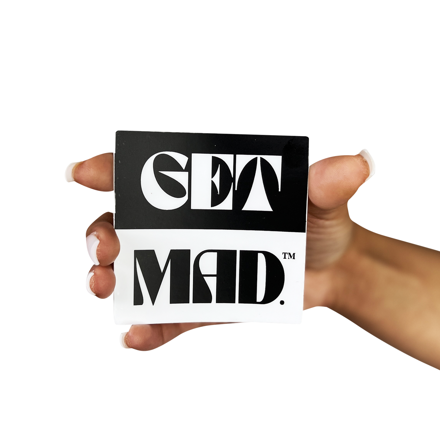 Get Mad B&W Sticker